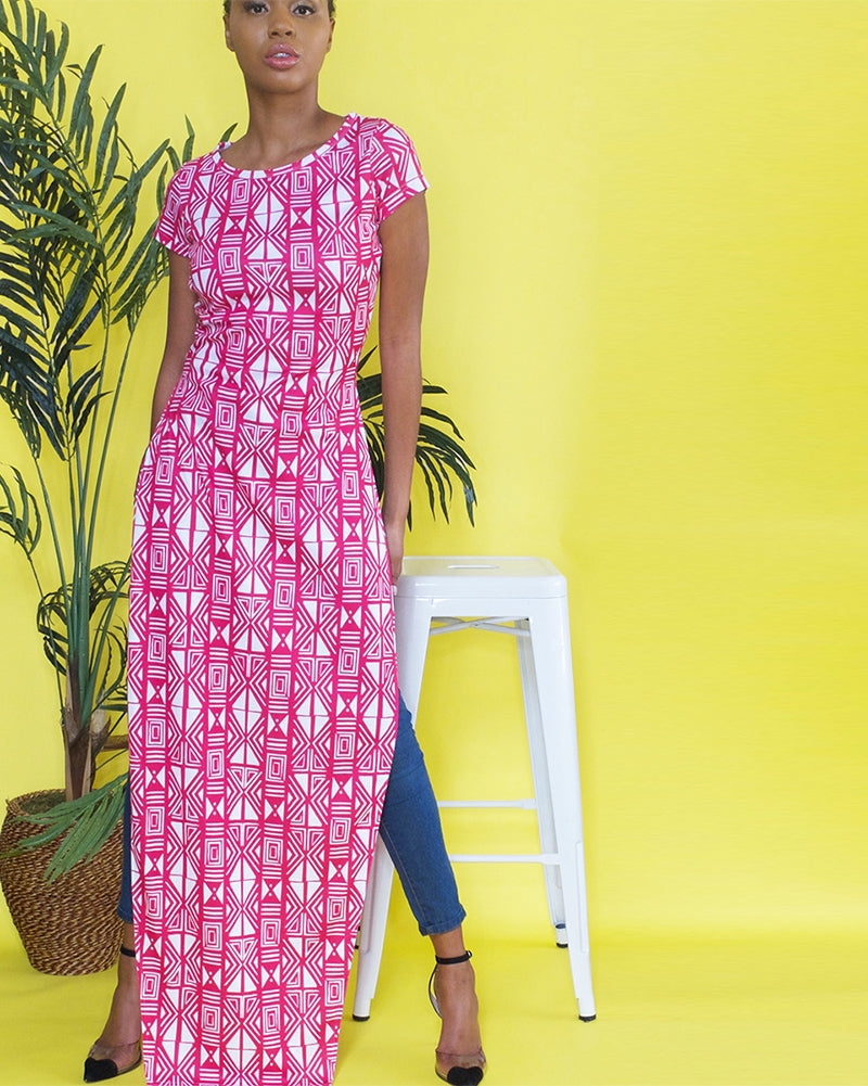 Akachi African Print Long Top | Ankara Inspired Printed Top