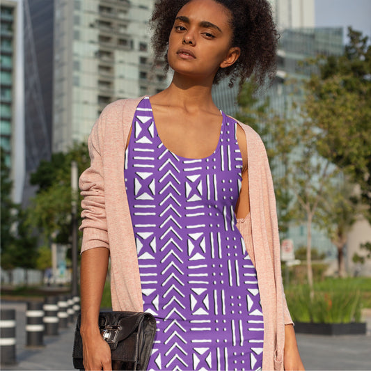 Violet African Print Knit Dress