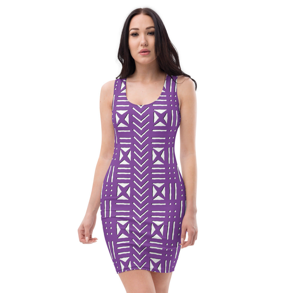 Violet African Print Knit Dress